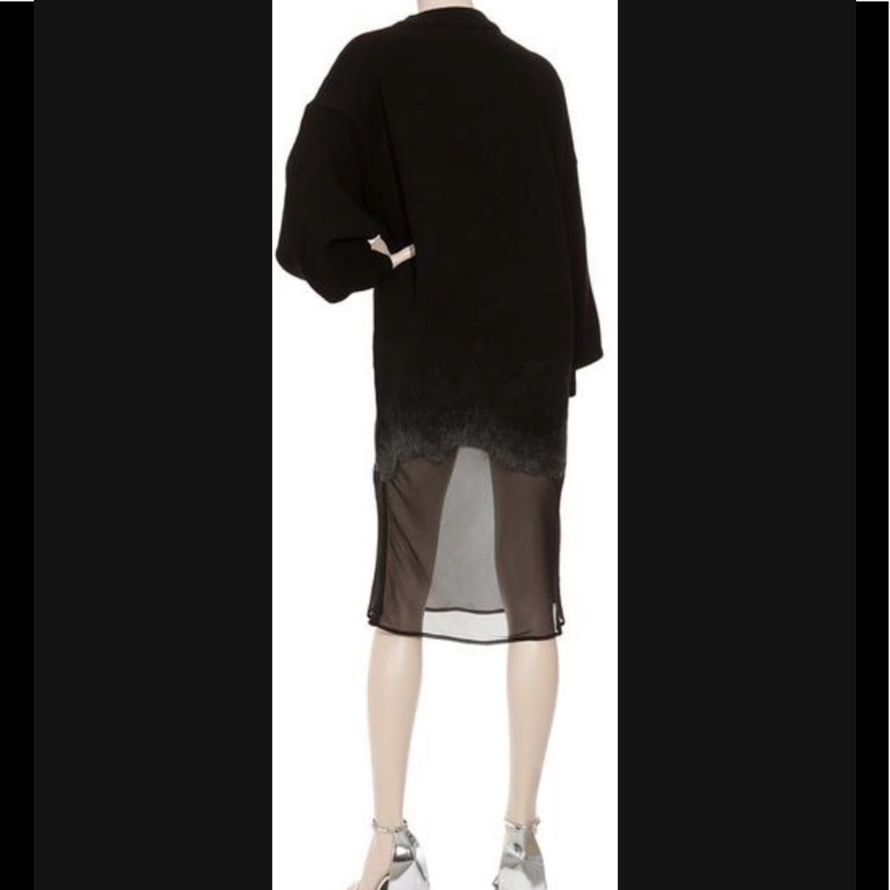 NWOT ALEXANDER WANG Sustainable Mixed Media Silk/Wool Dress Whimsigoth Fairy XS - Picture 3 of 10